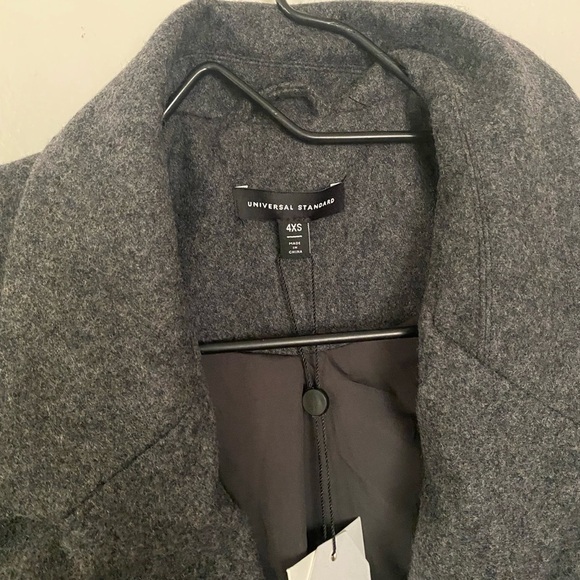 Universal Standard Charcoal Wool Coat Women’s Size 4XS 00/0 NEW Winter Warm - Picture 4 of 10
